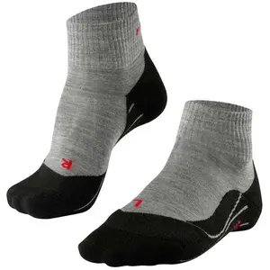 FALKE TK5 Short Wandelsokken anti blaren, lichte padding merinowol sportsokken dames grijs - Maat 35-36 pas cher
