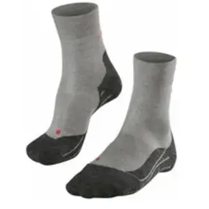 FALKE RU4 Wool Hardloopsokken anti blaren, gemiddelde padding merinowol sportsokken dames grijs - Maat 41-42 pas cher