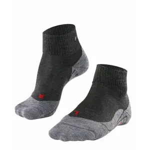 FALKE TK5 Short Wandelsokken anti blaren, lichte padding merinowol sportsokken dames grijs - Maat 41-42 pas cher