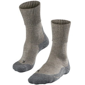 FALKE TK1 Wool Wandelsokken anti blaren, maximale padding merinowol sportsokken dames beige - Maat 39-40