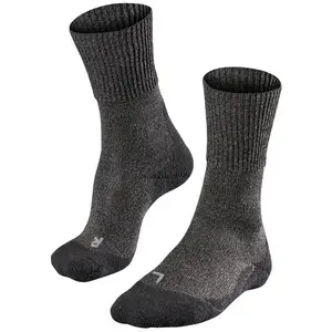 FALKE TK1 Wool Wandelsokken anti blaren, maximale padding merinowol sportsokken dames grijs - Maat 35-36 pas cher