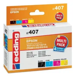 Edding Cartouches D'Encre Remplaçant Les Modèles Epson T0711 / 712 / 7... pas cher