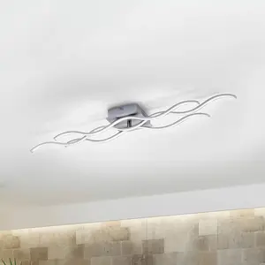 LeuchtenDirekt 15166-55 WAVE Plafonnier LED en acier avec 1 panneau LE... pas cher