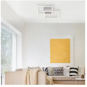 Leuchten Direkt Paul Neuhaus amanda - Moderne LED Plafondlamp - 2 lichts - L 35.9 cm - Staal - Woonkamer | Slaapkamer | Keuken pas cher