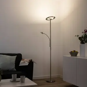 Just Light, Lampadaire, 11858-55 LED-Stehlampe mit Leseleuchte LED 28 ... pas cher