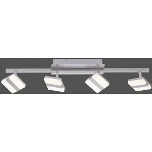 Leuchten Direkt, Applique + plafonnier, Plafonnier LED 12084-55 couleur acier, 18 W, 2240 lm, CCT, RGB, Smart Home (2240 lm) pas cher