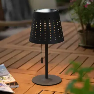 Tafellamp solarlamp buitenlamp terraslamp, timer USB kabel oplaadbare ...