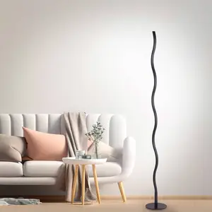 Just Light, Lampadaire, WAVE LED Stehleuchte Warmweiss 10W Schwarz/Wei... pas cher