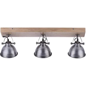 Paul Neuhaus samia - Industriele Plafondlamp - 3 lichts - L 74 cm - Staal - Industrieel - Woonkamer | Slaapkamer | Keuken pas cher