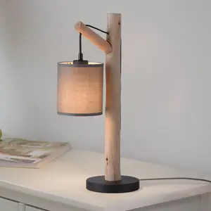 Just Light, Lampe de table, GERDA TRIBU Tischleuchte E27 max.max. 10W taupe 15784-29 (E27) pas cher