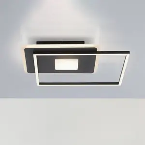Just Light, Applique + plafonnier, Plafonnier LED 15045-18 noir, 26 W,... pas cher