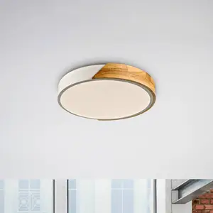 Just Light, Applique + plafonnier, BILA LED Deckenleuchte Warmweiss 24W weiss 14288-16 pas cher