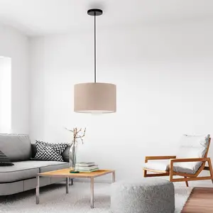 Beige Hanglamp GROEN DURO E27 45cm - Stijlvolle Sfeerverlichting
