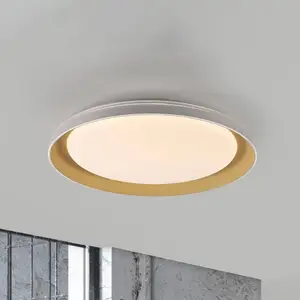 Just Light, Applique + plafonnier, SATI LED Deckenleuchte Warmweiss Dimmbar 19,5W messingmatt 14368-60 pas cher