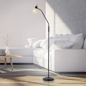 Just Light, Lampadaire, LOKI Stehleuchte E14 Warmweiss max.5W schwarz ... pas cher