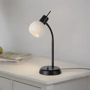 Just Light, Lampe de table, LOKI Tischleuchte E14 Warmweiss max.5W schwarz 12156-18 pas cher