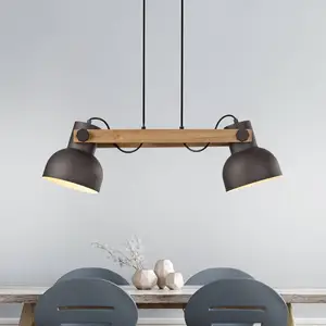 Just Light, Suspension, CUP 15742-18 Pendelleuchte E27 W Schwarz (E27)