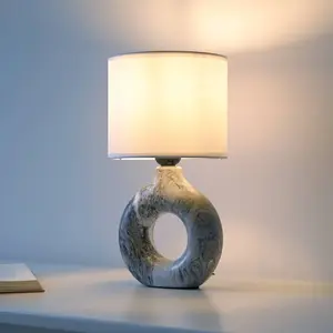 Just Light, Lampe de table, CARARA Tischleuchte E27 max.max. 25W grau 14193-15 pas cher