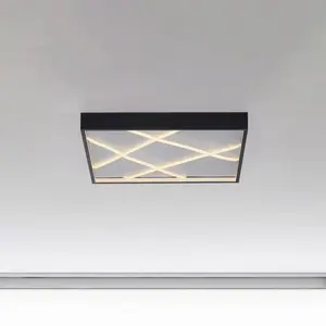 Just Light, Applique + plafonnier, LED Deckenlampe MIKADO dimmbar über Wandschalter, warmweiss 3000k (5200 lm)