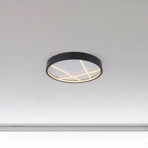 Just Light, Applique + plafonnier, LED Deckenlampe MIKADO dimmbar über Wandschalter, warmweiss 3000k (4250 lm)