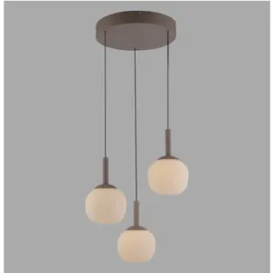 Just Light, Suspension, NAMI LED Pendelleuchte Warmweiss Dimmbar 15W 3-fach sand 15178-39 pas cher