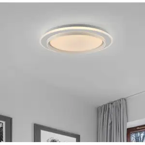 Just Light, Applique + plafonnier, LED Deckenlampe LAGO CCT dimmbar Fernbedienung rund 30min Timer, CCT (4600 lm)