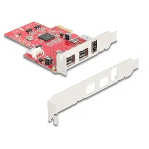 Delock Carte PCI Express x1 vers 2 x FireWire B externe + 1 x e, Contr... pas cher