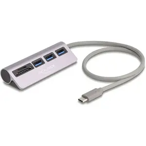 DeLock Hub USB 3.0 Type-C vers 3 ports USB 3.0 + slots SD/MicroSD pas cher