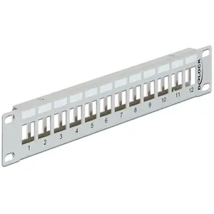 Delock keystone 10 patchpanel 12 port metall gris 43327 pas cher