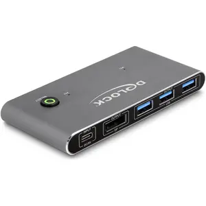 Delock Commutateur KVM DisplayPort 8K 30 Hz avec USB 5 Gbps, Commutate... pas cher