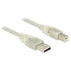 DeLOCK Câble USB USB Type B (M) pour USB (M) USB 2.0 3 m transparent pas cher
