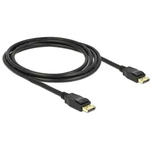 Câble DisplayPort DELOCK - 2m - Verrouillé - Triple blindage - Connecteur plaqué or pas cher