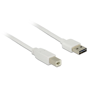 DeLOCK Easy-USB-A naar USB-B kabel - USB2.0 - tot 2A / wit - 2 meter pas cher