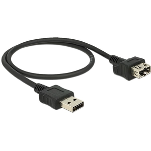 Delock Easy-USB naar Easy-USB vormbare verlengkabel - USB2.0 - tot 0,5A / zwart - 0,50 meter pas cher