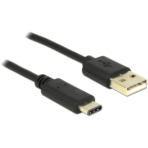 USB-C naar USB-A snellaadkabel - USB2.0 - tot 3A / zwart - 2 meter