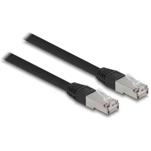 Comparateur de prix : Delock Câble de réseau RJ45 Cat.6A S/FTP PE extérieur 5 m noir
