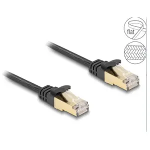 Delock Câble de réseau RJ45 plat avec chemise tressée Cat.6A U/FTP mâl... pas cher