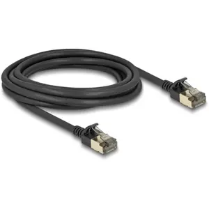 Delock Câble de réseau RJ45 Cat.8.1 F/FTP Slim Pro 3 m noir pas cher