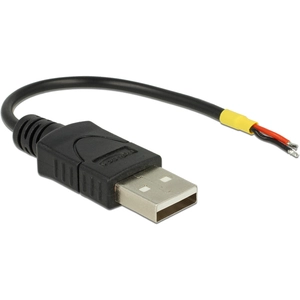 DeLOCK Câble USB USB (M) pour câble 2 fils USB 2.0 5 V 10 cm noir