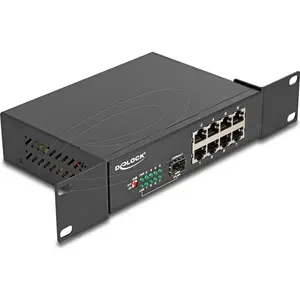 Delock 10" Gigabit Ethernet Switch (9 Ports), Switch réseau, Noir pas cher