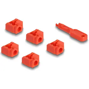 Delock DeLOCK Set de bloqueurs de ports pour RJ45 femelle, 10 unités pas cher