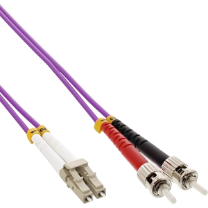 Câble duplex optique fibre optique InLine® LC / ST 50 / 125µm OM4 10m pas cher
