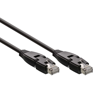 Câble de raccordement InLine® 180 ° S / FTP PiMF Cat.6A 500MHz sans halogène Cuivre noir 1 m pas cher