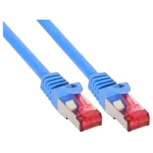 Câble de raccordement InLine® S / FTP PiMF Cat.6 PVC CCA 250 MHz bleu ... pas cher