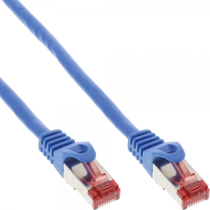 Câble de raccordement InLine® S / FTP PiMF Cat.6 PVC CCA 250 MHz bleu ... pas cher