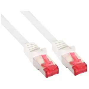 Câble de raccordement InLine® S / FTP PiMF Cat.6 250 MHz sans cuivre, halogène, blanc, 2 m pas cher