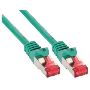 Câble de raccordement InLine® S / FTP PiMF Cat.6 250 MHz sans cuivre halogène vert 0,3 m pas cher