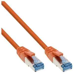 InLine 76811O Câble patch S/FTP PiMf catégorie 6 A 500 MHz sans halogène cuivre Orange 1 m pas cher