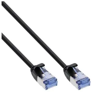 Comparateur de prix : InLine U/FTP CAT6a 10 Gigabit slimline netwerkkabel / zwart - PVC - 7,5 meter