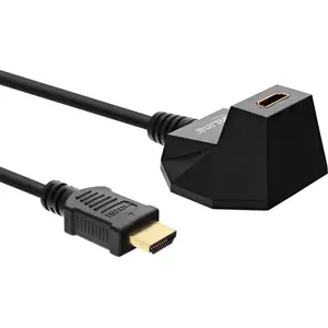 InLine HDMI verlengkabel met stand versie 2.0 (4K 60Hz HDR) / zwart - 3 meter pas cher